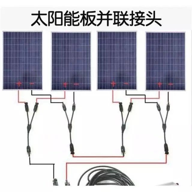 MC4太陽能光伏連接器Y型三通插頭 電池板組件并聯接頭(2進一出)