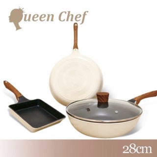 Queen Chef 韓國鈦合金鑄造不沾鍋 鍋具 炒過平底鍋玉子燒