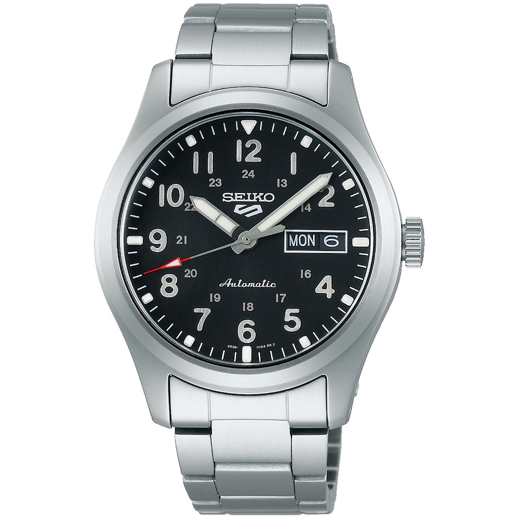 精工 5 Sports Field 黑色錶盤自動  SRPG27K1  100M 超人系列鋼帶腕表男士手錶