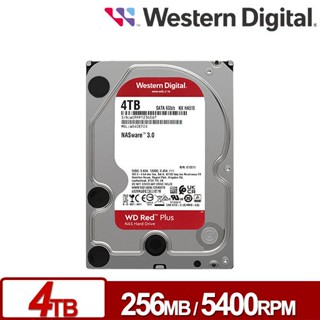 【含稅公司貨】新款 WD 威騰 紅標Plus 4TB 3.5吋NAS硬碟 彩盒裝 WD40EFPX