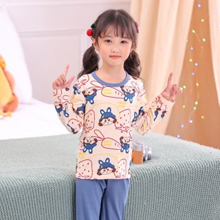110-160CM 兒童睡衣 莫代爾睡衣套裝 女童睡衣 男童睡衣 小孩睡衣 兒童薄款空調居家服童裝 兒童睡衣長袖兩件套