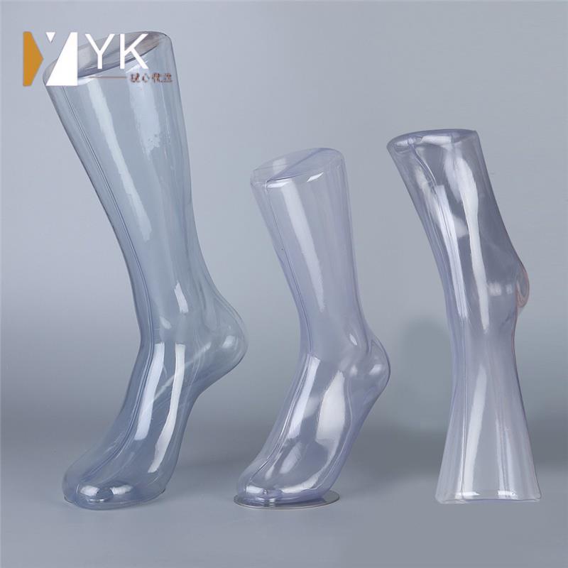 熱銷🔥 模腿展示道具 透明腳模 透明腳模襪模倒立襪子模特道具腳男女襪子展示腳模型塑膠磁鐵襪腳