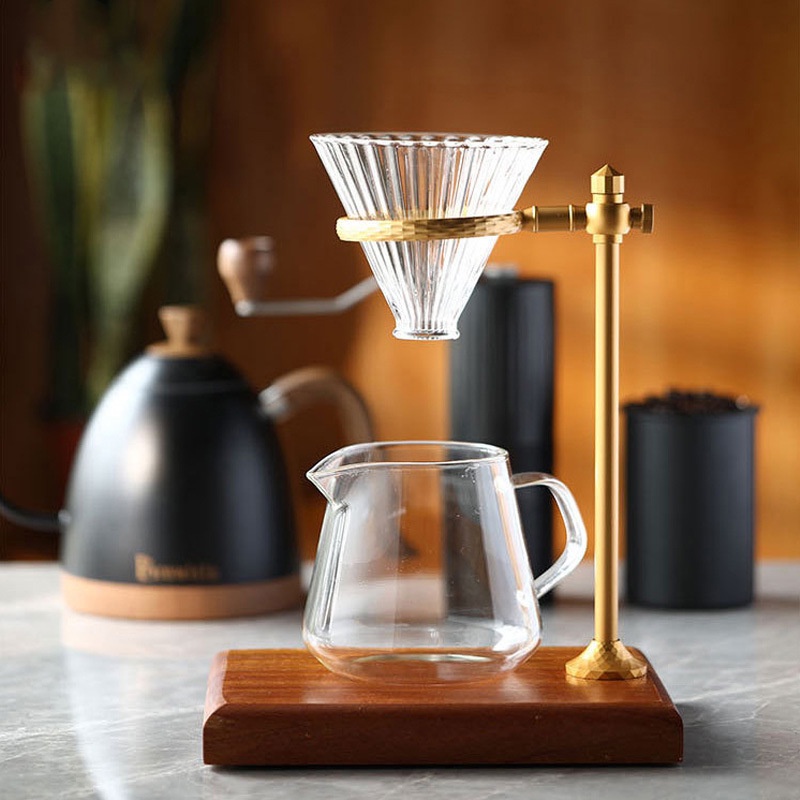 手沖咖啡架 戶外咖啡濾杯 支架 濾杯架 實木底座 鋁合金手沖架 咖啡濾架 咖啡用品