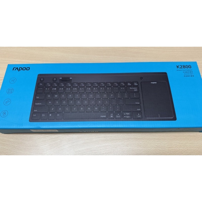 雷柏 Rapoo K2800 無線觸控鍵盤 (內建滑鼠滾輪鍵)全新