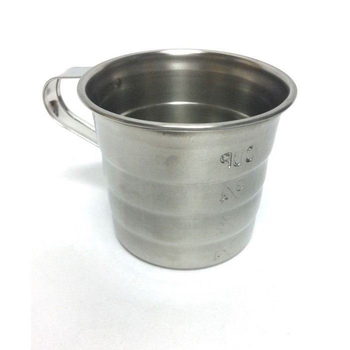『拔跟麻的大秘寶』220CC 不鏽鋼量杯 台灣製  220量杯 烘焙西點用 烹飪量水杯 醬料量杯