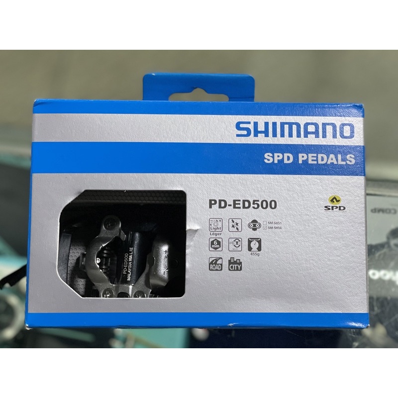 （J.J.Bike) Shimano PD-ED500 SPD 雙面踏板 卡踏  附SH56鞋底扣片