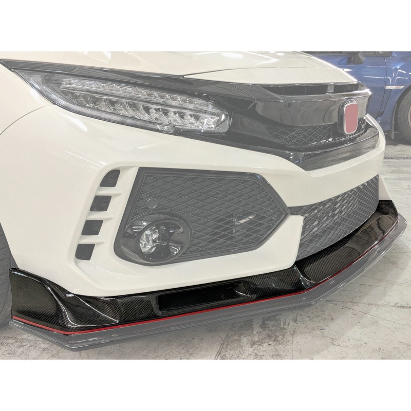 （全台可安裝)本田TYPE-R 思域 CIVIC FK8 EV款 高品質碳纖維升級前下巴前鏟小包圍