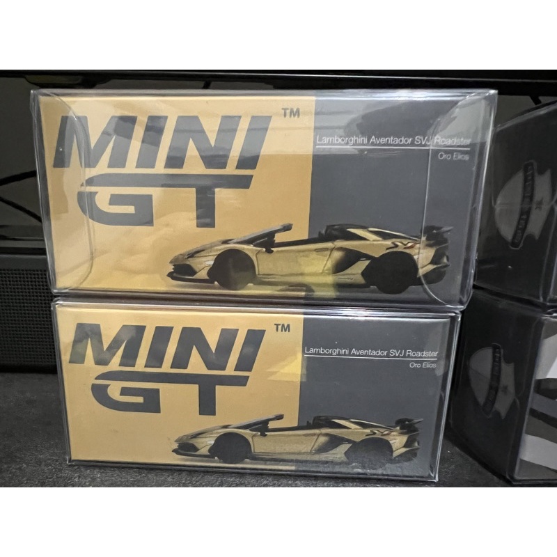 【麟】現貨  Mini GT 1/64 Lamborghini Aventador SVJ 敞篷 金 #363