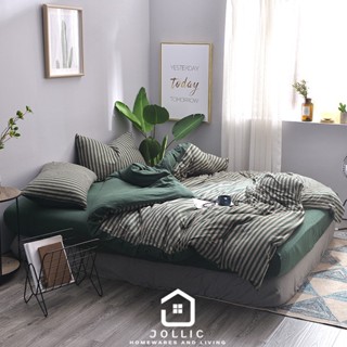 墨綠床包 純棉床包 條紋 出口日本親膚 墨綠色床包 多色可選100%純棉MUJI 抹茶綠棉天竺親膚 雙人床鬆緊帶床包組