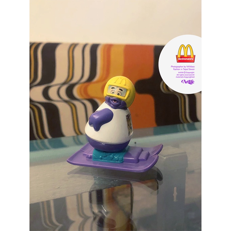 Artlife ㊁ McDonalds 1997 Happy Meal Grimace 麥當勞 四小福 奶昔大哥 滑雪手
