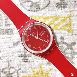 【Swatch】手錶 RED WHITE & BLUE POPPY FIELD GW705 全新 保存完好