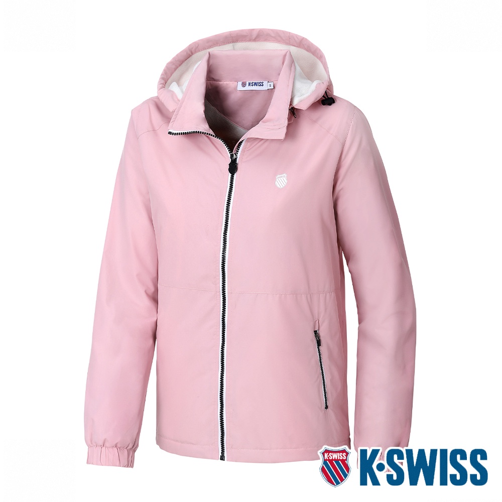 K-SWISS CO Solid Jacket刷毛防風外套-女-粉紅