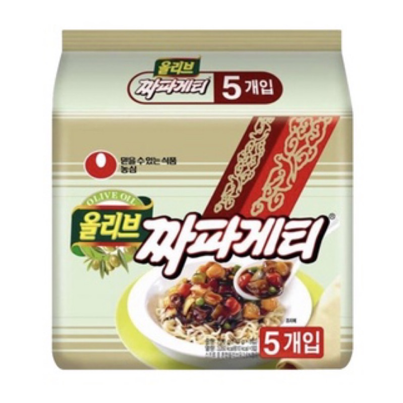 現貨！韓國🇰🇷直送 Nongshim農心 橄欖油炸醬麵 5入 韓國熱銷泡麵