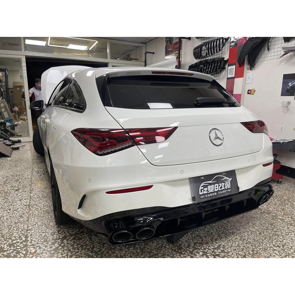 《GZ雙Ｂ改裝》賓士 BENZ BMW 空力套件 W118 Cla250sb 45s款亮黑後下巴