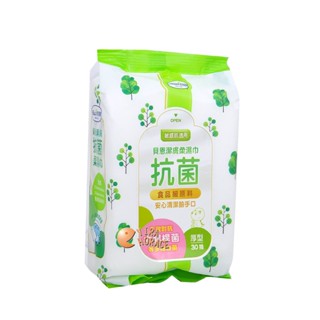 Baan 貝恩潔膚抗菌柔濕巾 30抽(單包裝)國際級EDI超純水裝置，品質穩定，純淨安心