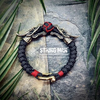 STRING MAN傘繩士-【客製化】傘繩手環-雙龍戲珠、美國傘繩，龍、進口飾品