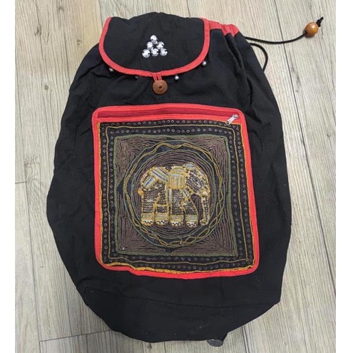 Flea l 民族風 泰國包 泰國大象包 編織包 後背包 日用包 輕便包包 戶外包 布背包 手工包
