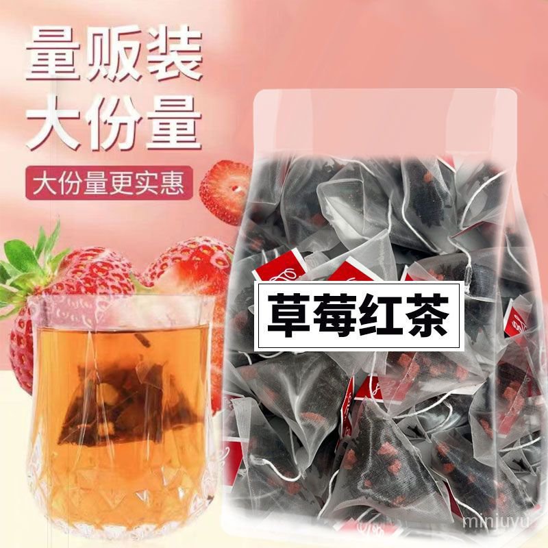 紅茶草莓乾 草莓紅茶組合 花草茶 花果顆粒三角包茶包 水果茶