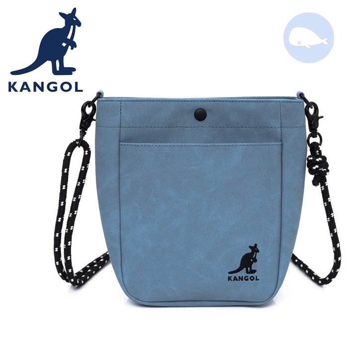【小鯨魚包包館】KANGOL 英國袋鼠 麂皮 側背包 斜背包 62551705 淺藍 深黃 黑色