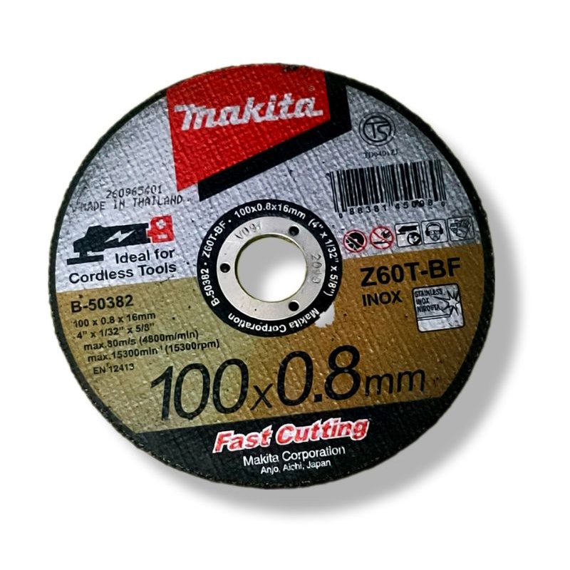 MAKITA 4" 砂輪片100*0.8mm B-50382 銳利速切