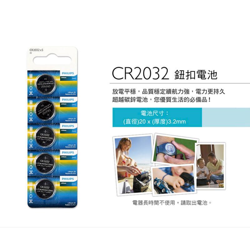[龍龍3C] 飛利浦 Philips 鈕扣電池 CR2032