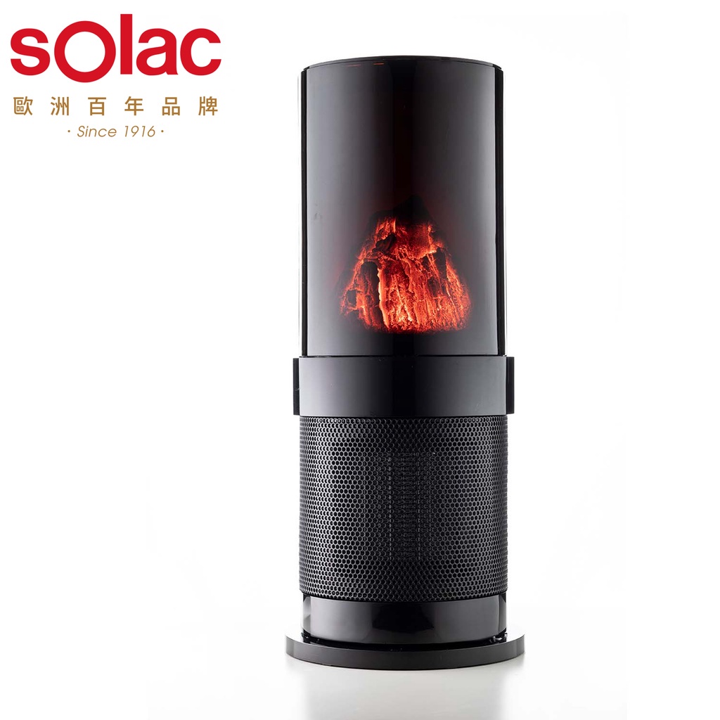 【SOLAC】3D復古壁爐陶瓷電暖器 SNP-A05B