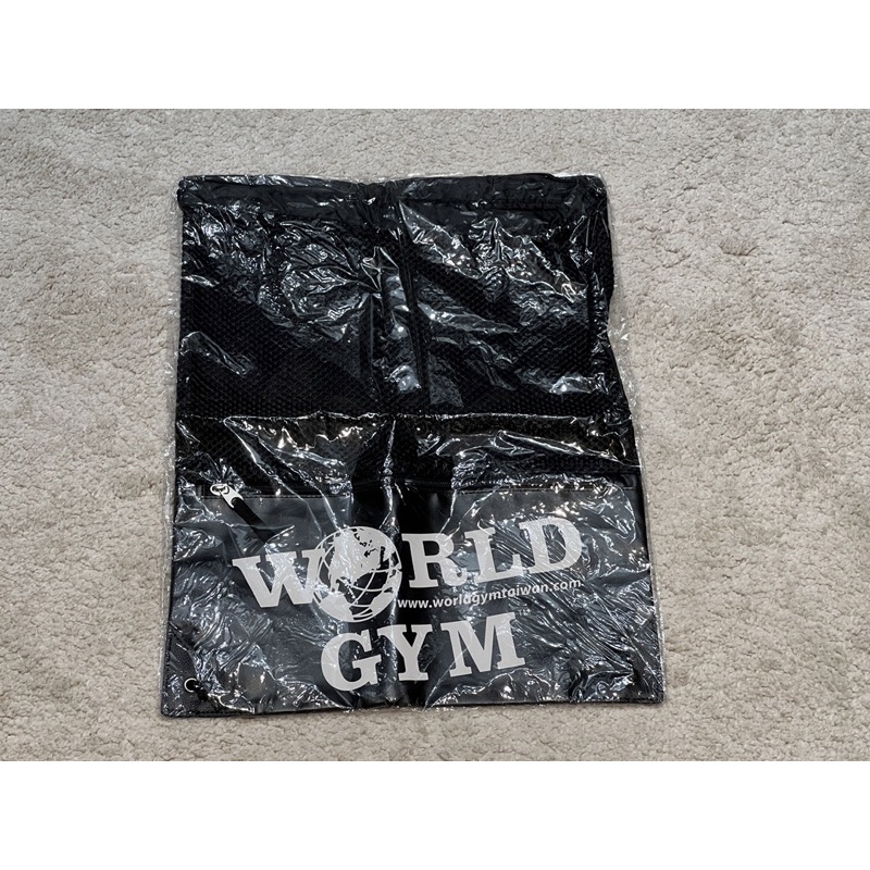 World gym黑色 束口運動背包