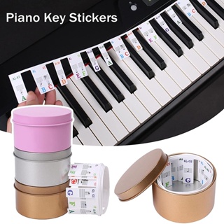 用於鍵可拆卸彩色鋼琴和鍵盤貼紙的創意鋼琴鍵盤貼紙