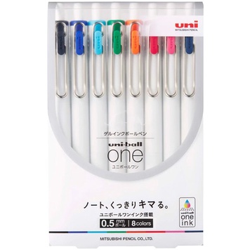 【King PLAZA】uni 三菱  uni -ball ONE 自動鋼珠筆 0.38 / 0.5 8色組
