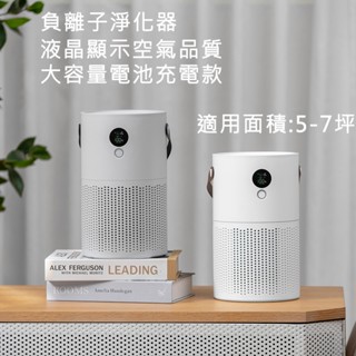 【臺灣現貨】2022最新抗敏HEPA 負離子0168清淨機 負離子淨化器 液晶顯示 電池充電款 除甲醛煙霧 過濾 淨化器