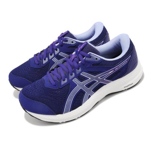 ASICS GEL-CONTEND 8 D 女慢跑鞋 寬楦 黯影紫+深藍色 1012B319-402【S.E運動】