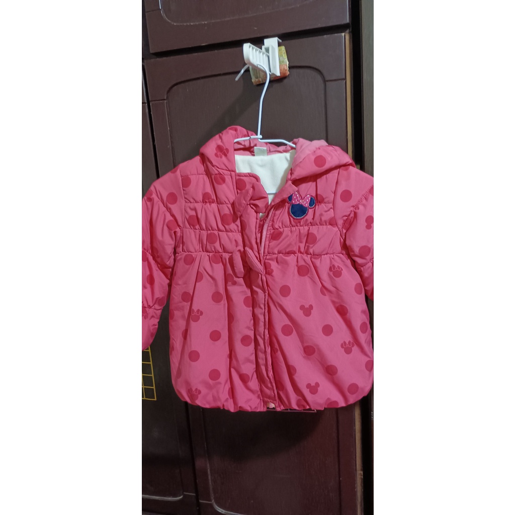 二手女童外套 - 麗嬰房 粉紅點點 米妮 3號 約 4 5歲 約90-100cm適穿 $200