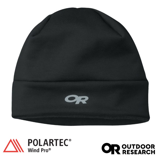 【Outdoor Research】Wind Pro Hat 超輕彈性防風透氣保暖帽.防寒刷毛帽_黑_243592