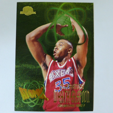~Clarence Weatherspoon~NBA球星/韋瑟斯龐 1995年SkyBox.金屬綠寶設計.魔球特殊卡