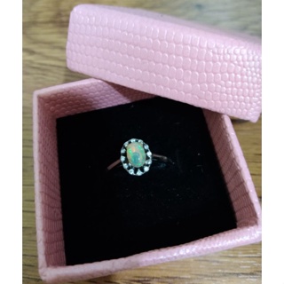 Opal歐泊 蛋白石925銀戒指