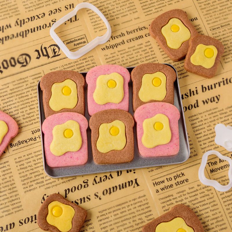 日式卡通煎蛋吐司餅乾模具 超可愛麵包曲奇切模 新手DIY烘焙工具