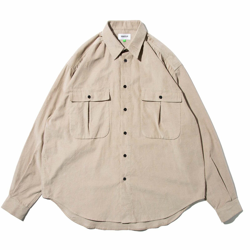 【Nexhype】DEMARCOLAB TYPEWRITER CORD SHIRT (IVORY)