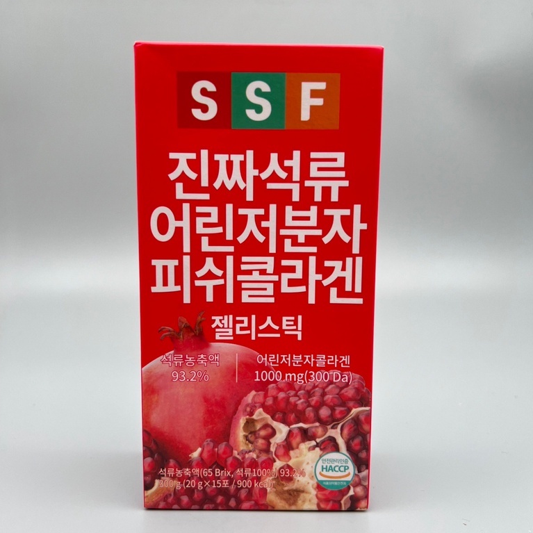 【99專區】韓國SSF紅石榴膠原蛋白果凍 (20g*15包/盒) 贈品
