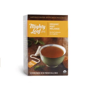 蜜子✨美國 Mighty leaf - 有機薄荷茶 手工編織絲質茶包 禮盒15包入