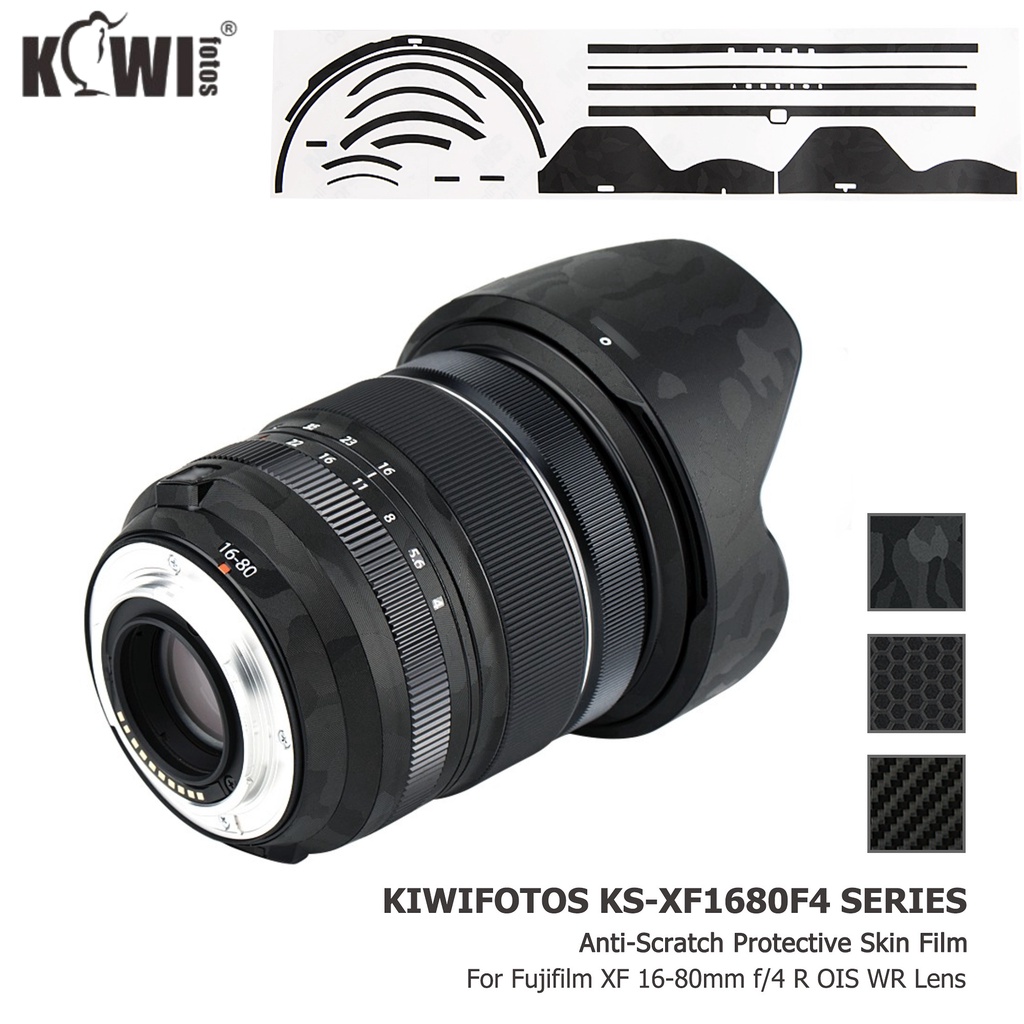 Kiwifotos 富士Fujinon XF 16-80mm f/4 R OIS WR 鏡頭保護膜 3M無痕膠鏡頭包膜