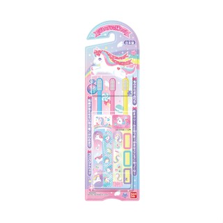 日本 Bandai 彩虹獨角獸牙刷3入【麗兒採家】