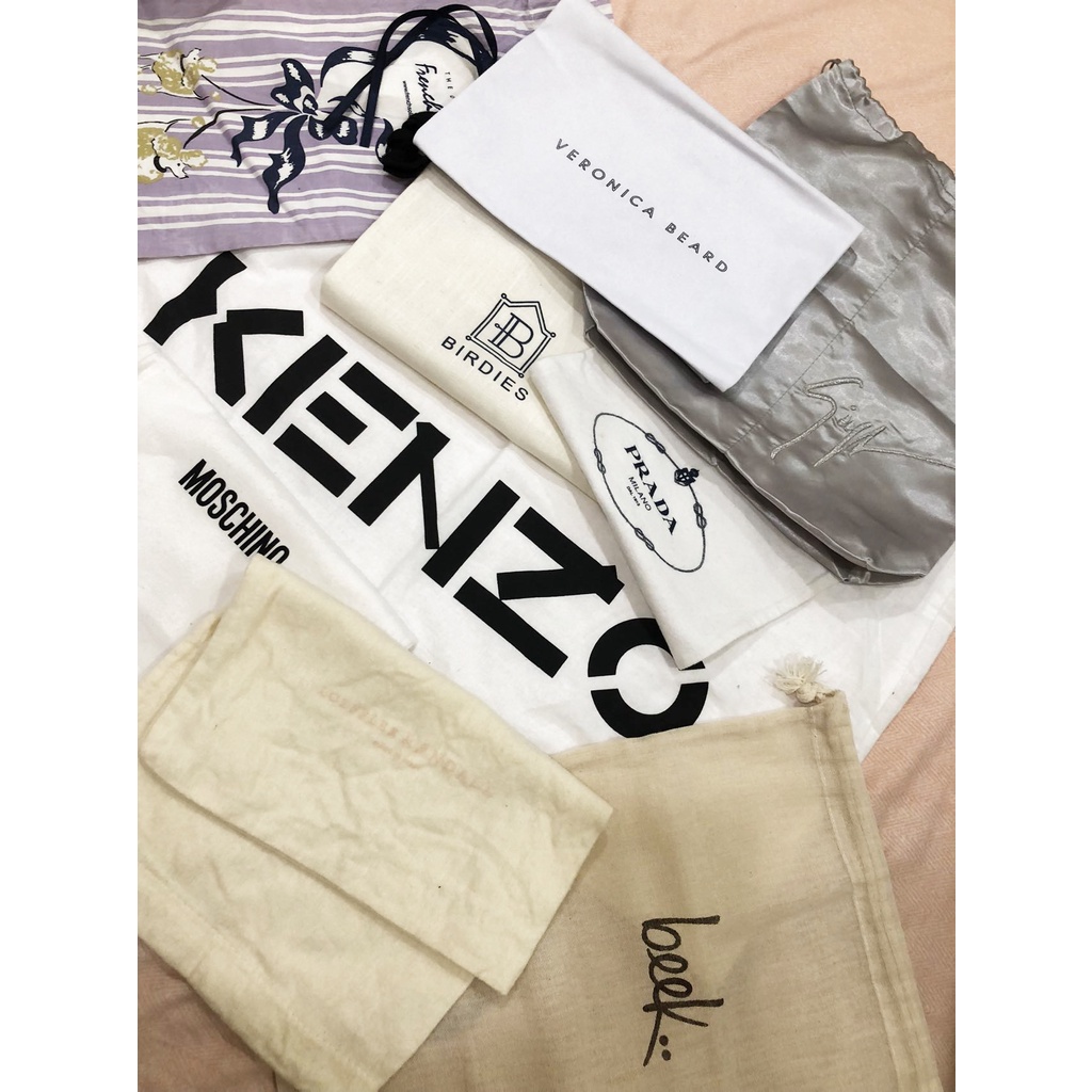 正品防塵袋名牌束口袋收納袋veronica beard/kenzo/Dior/marc jacobs/PRADA