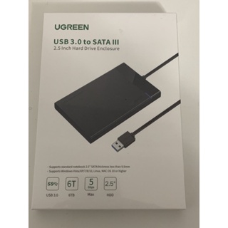 綠聯 50cm 2.5吋USB3.0隨身硬碟外接盒 黑色 UASP版