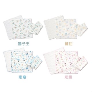 Baby City娃娃城 迪士尼系列紗布多功能小方巾三入/長手巾二入 米奇/米妮/獅子王/小熊維尼 【公司貨】小豆苗