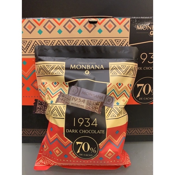 法國 Monbana 1934 70%迦納黑巧克力條 ㄧ包200公克