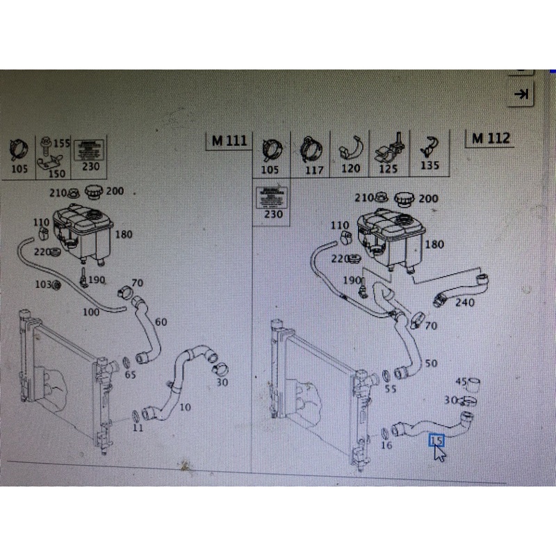 BMW 2035010282 下水管 W203 M112