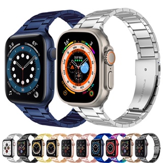 不銹鋼錶帶手錶手鍊兼容 Apple Watch Ultra 49 毫米 Iwatch 系列 8 7 Se 6 5 4 4