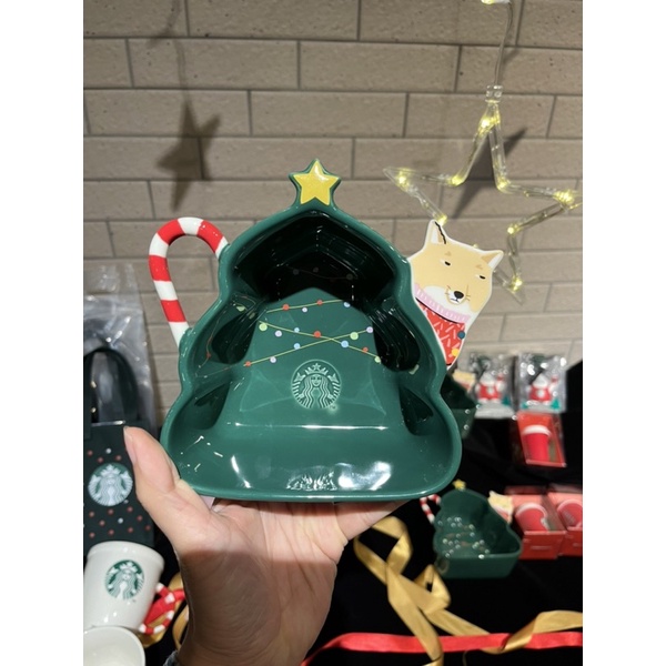 🎄🎄星巴克 starbucks 聖誕 耶誕樹藏狐點心碗