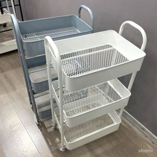 【臺灣熱賣】小推車 置物架多層廚房 落地移動蔬菜籃子 床頭零食 浴室衛 手推車 三層推車 四層推車 推車置物架