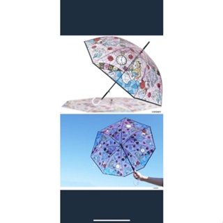 泡菜拉麵代購（現貨，要便宜請私訊）日本迪士尼雜貨-愛麗絲馬賽克磚樣式直立式長雨傘 #0